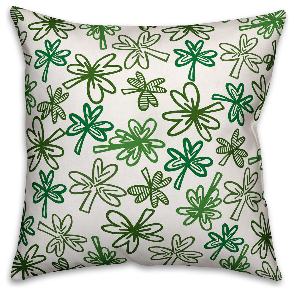 Designs Direct Sketch Clover 18x18 Throw Pillow