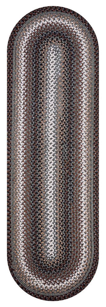 Homespice Decor - 22 x 72" Oval Midnight Moon Ultra Durable Braided Runner
