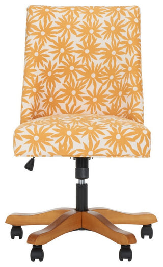 Safavieh Scarlet Desk Chair, Yellow/Flower