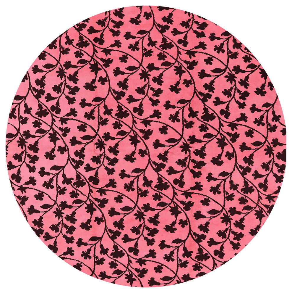 Ahgly Company Indoor Round Mid-Century Modern Area Rugs, 4' Round