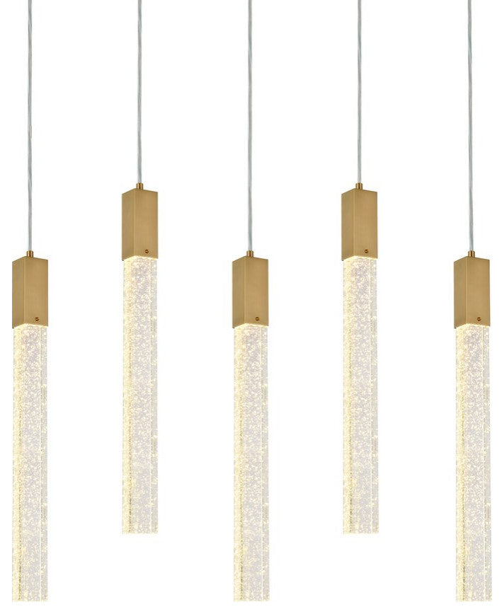 Wade 5-Light Pendant, Satin Gold