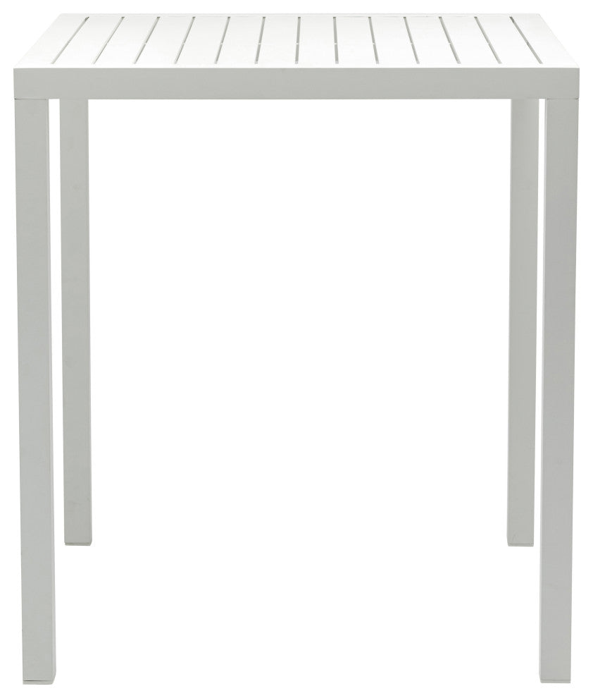 Maldives Outdoor Patio Square Bar Table, White