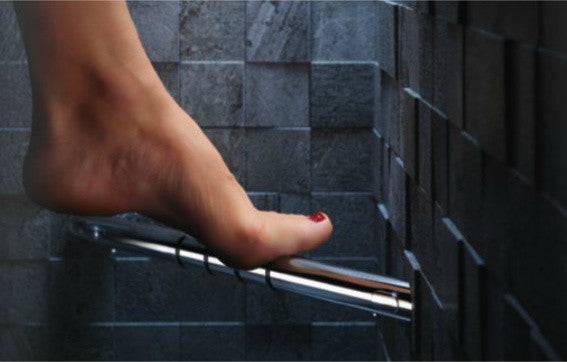 Nameeks Geesa Hotel Collection Wall Mount Brass Shower Foot Rest, Chrome