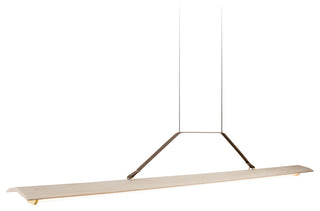 Penna 64 LED Pendant, White Washed Oak, 227v