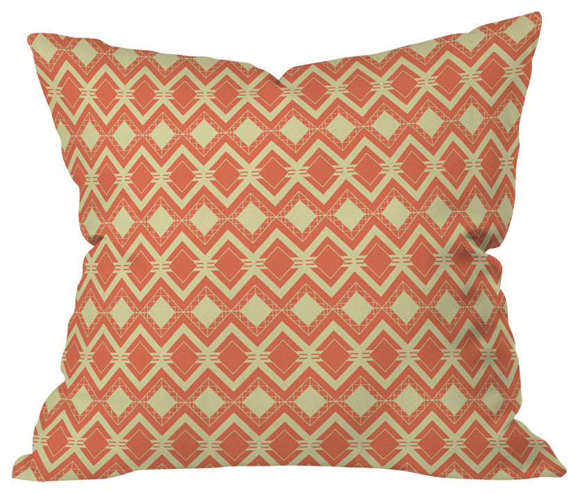 CraftBelly Tribal Persimmon Outdoor Throw Pillow