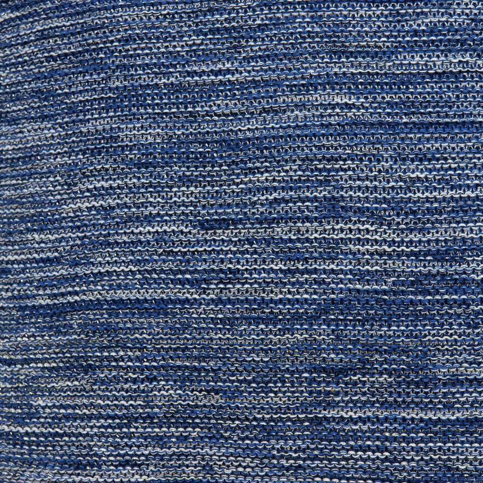 HomeRoots 20" x 0.5" x 20" Transitional Blue Cotton Pillow Cover