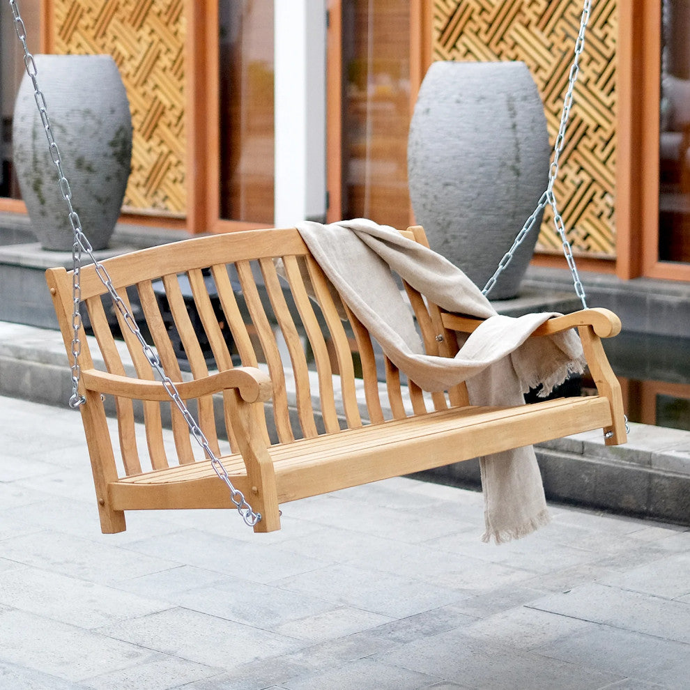 Vermont Teak Wood Porch Swing