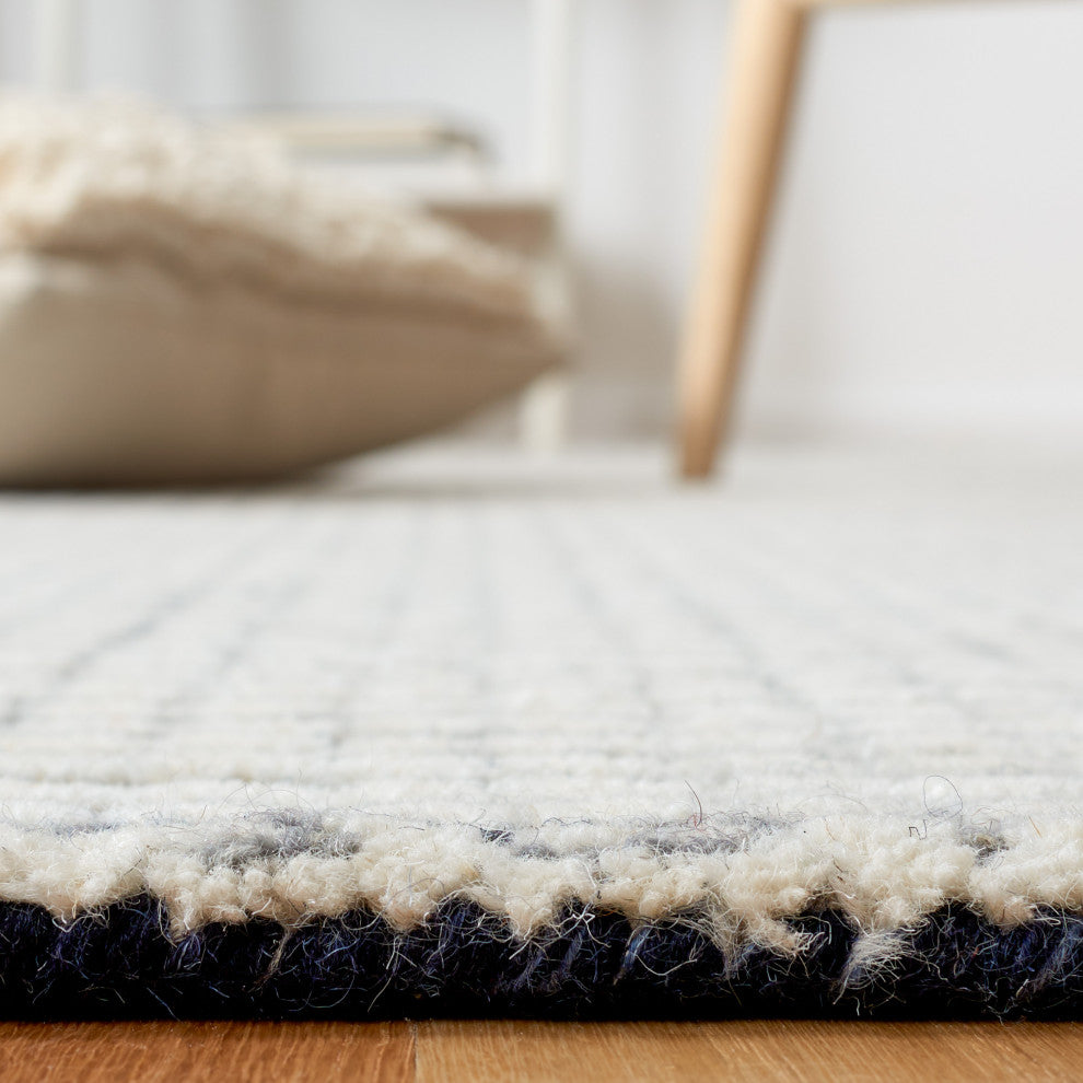 Safavieh Couture Abstract Collection, ABT853 Rug, Blue/Ivory, 4'x6'