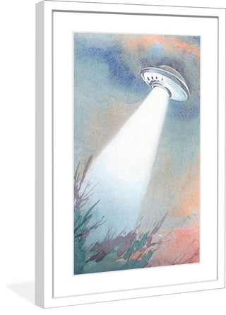 "UFO Arrival" Framed Art Print