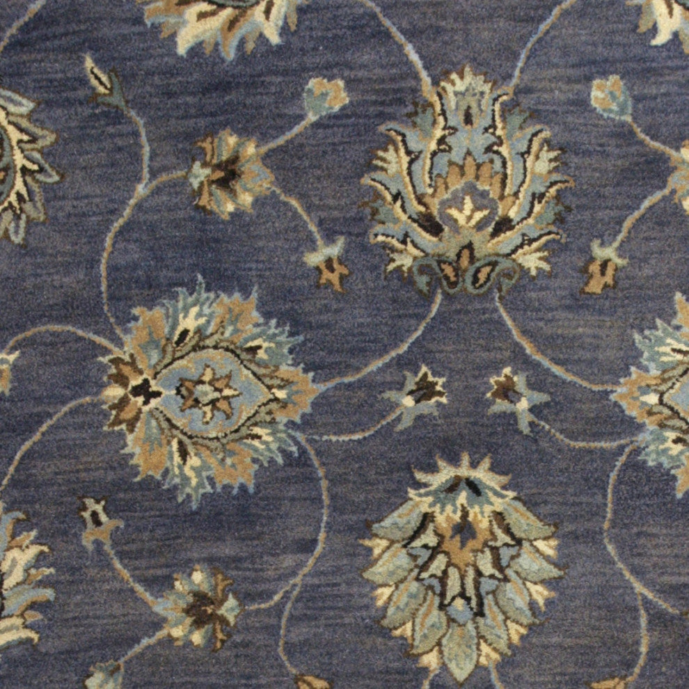 KAS Syriana 6024 Midnight Kashan Area Rug, 2'3"x7'6" Runner