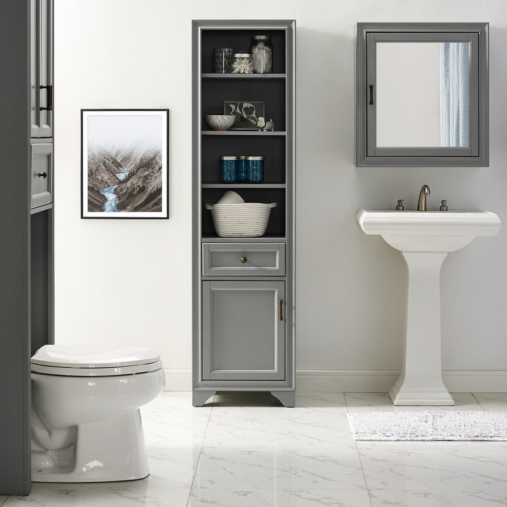 Tara Linen Cabinet, Vintage Gray