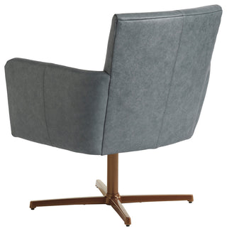 Brooks Leather Swivel Chair Calais Brass