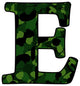 VWAQ Camoflauge E Wall Decal Peel and Stick Military Camo Pattern Wall Letter