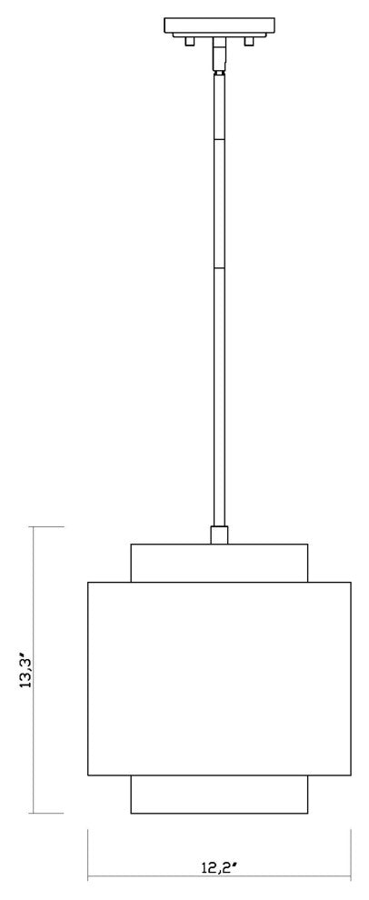 Zlite 739P12-RB 1-Light Pendant, Rubbed Brass