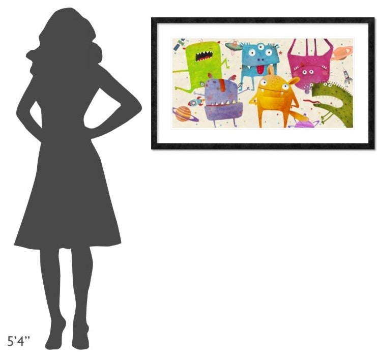 "Alien Class" Framed Digital Print by Skip Teller, 44x26"