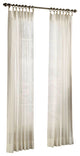 Splendor Batiste Curtains Pinch Pleated Sheer Draperies, Beige, 48"x84"