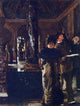 James Tissot Foreign Visitors at The Louvre, 21"x28" Gallery Wrapped Canvas