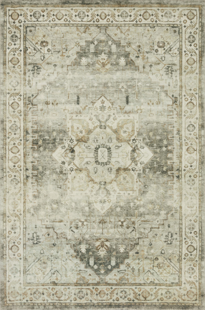 Loloi II Plush, Cloud-Like Texture ROS-09 Sage, Beige Sample Swatch