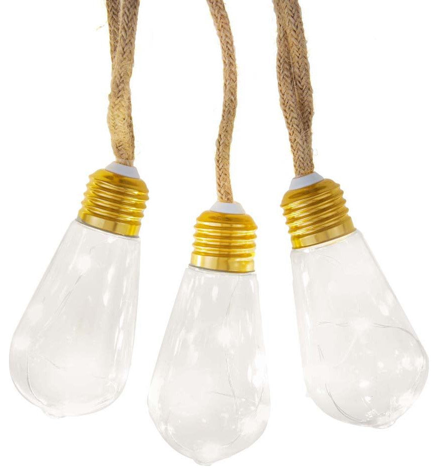 Kurt S. Adler 35-Light 7 Piece Super Bright LED Vintage Bulb Burlap Lights
