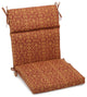 20"X42" Patterned Outdoor Squared Seat/ Back Chair Cushion, Vanya Paprika