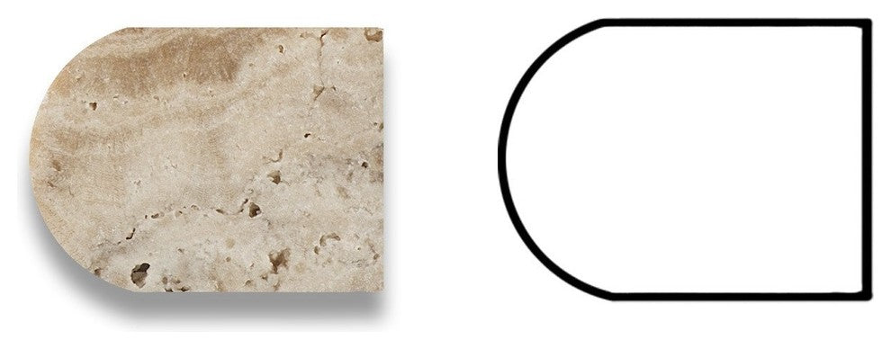 Philadelphia Travertine Honed 3/4 X 12 Bullnose Liner