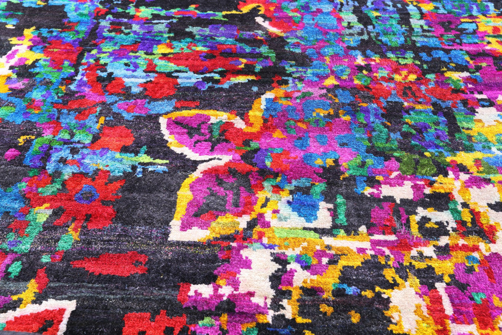 Persian Hand-Knotted Silk Rug 7' 10" X 9' 10" Q6800