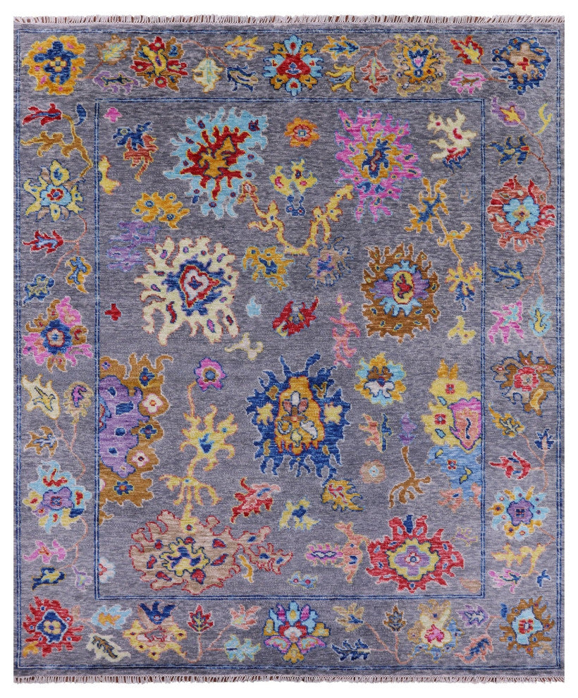8' 1" X 9' 11" Turkish Oushak Hand-Knotted Wool Rug - Q14835