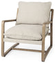 Modern Rustic Cozy Brown and Oatmeal Accent Chair