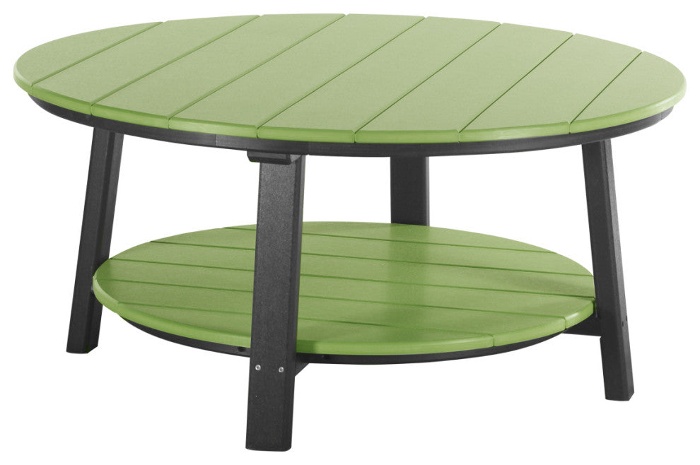 Poly Deluxe Conversation Table, Lime Green & Black