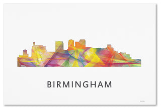'Birmingham Alabama Skyline Wb-1' Canvas Art, 32x22