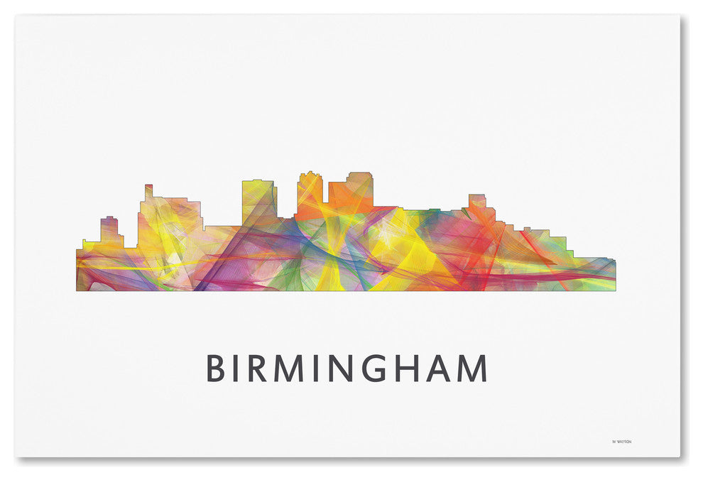 'Birmingham Alabama Skyline Wb-1' Canvas Art, 32x22