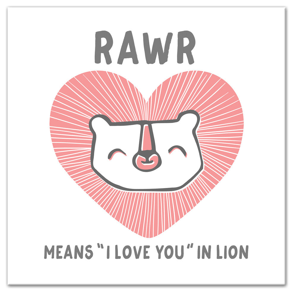 Lion Love 20x20 Canvas Wall Art