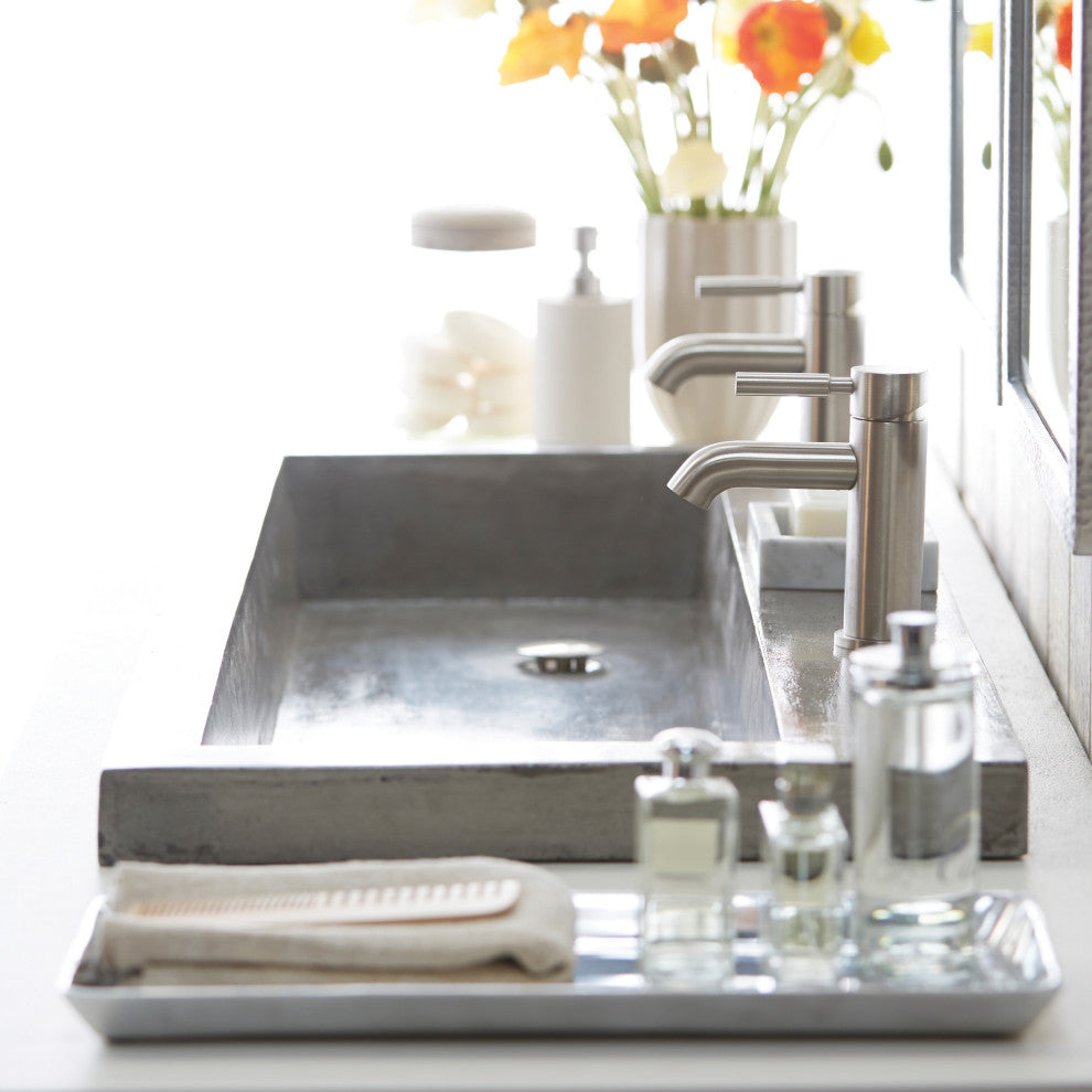 Trough 4819 Bathroom Sink, Ash, Single Faucet Cutout