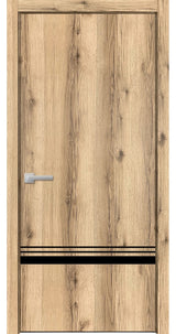 Solid French Door 42 x 84 | Planum 0012 Oak with| Bathroom