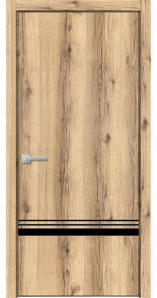 Solid French Door 42 x 84 | Planum 0012 Oak with| Bathroom