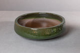 Zeno Green Glazed Stoneware Planter Bowl, 19" X 5.5"