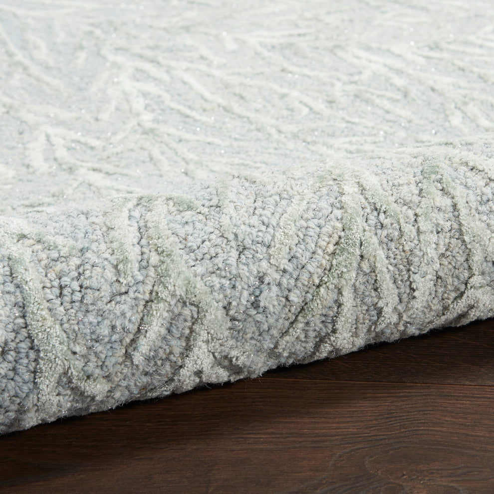 Michael Amini Ma30 Star 4' x 6' Light Blue Modern Indoor Area Rug