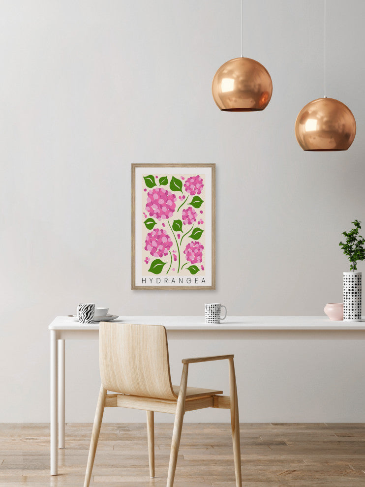 "Hydrangea" Framed Painting Print, 12x18
