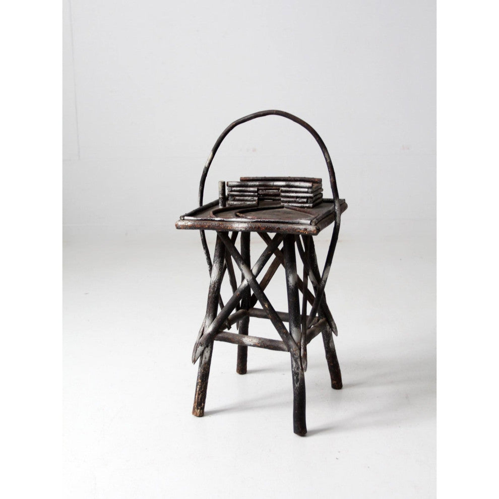 Consigned, Antique Adirondack Accent Table