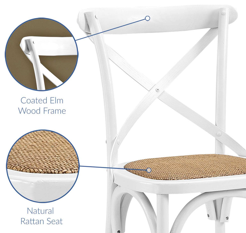 Gear Dining Side Chair, White