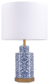 Pasargad Home Destro Collection Metal and Ceramic Table Lamp Lights