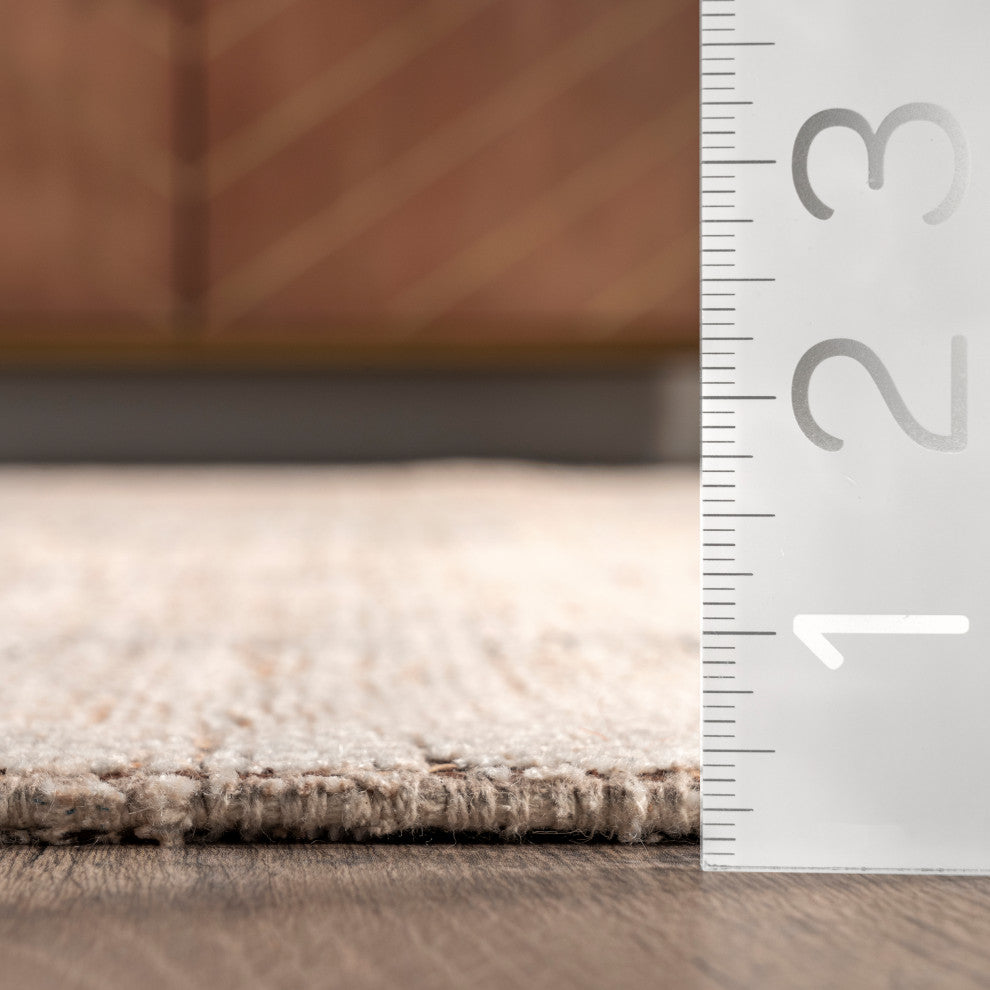 Ginger Cotton-Blend Area Rug, Tan 10'x14'