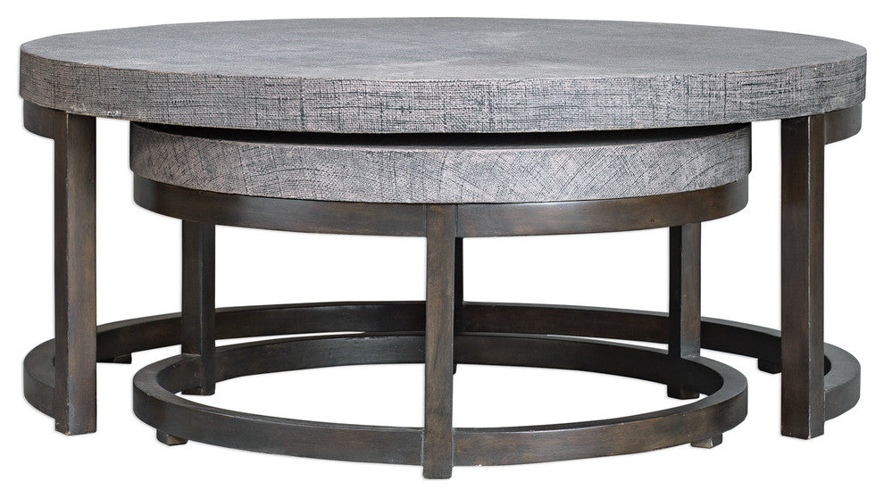 Uttermost Aiyara Gray Nesting Tables, S/2