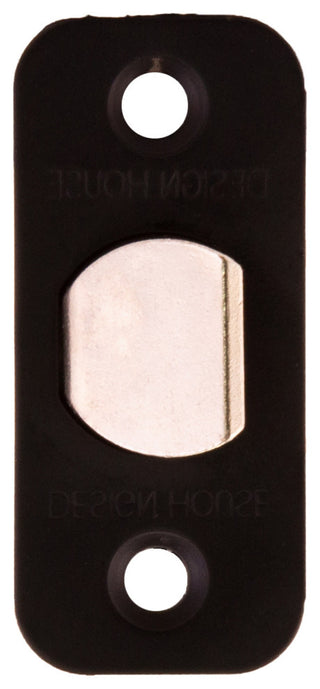 Design House 779314 2-Way Adjustable Round Corner Passage Latch - Matte Black