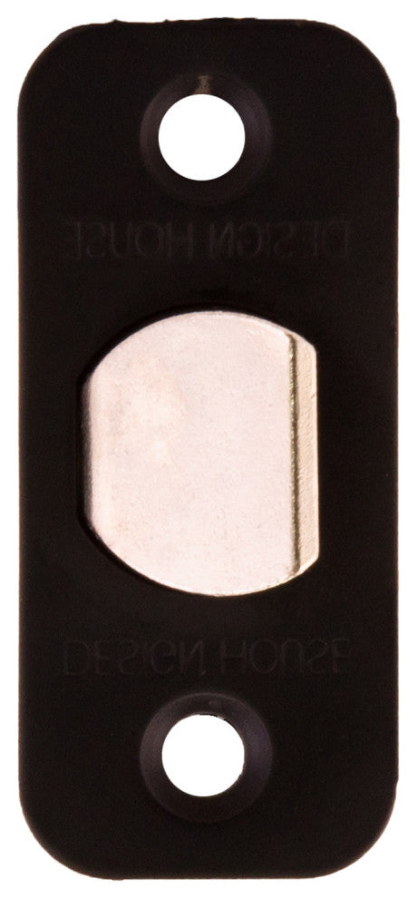 Design House 779314 2-Way Adjustable Round Corner Passage Latch - Matte Black