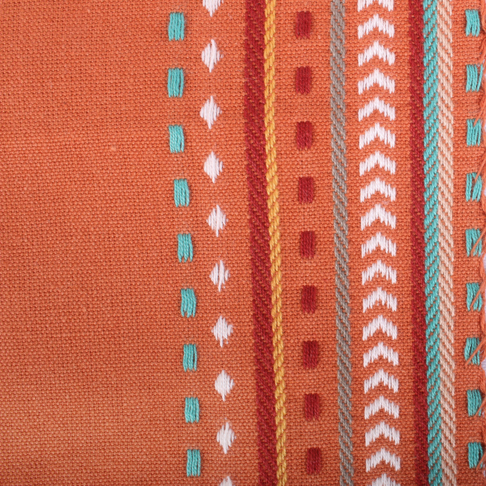 Sedona Sunset Hacienda Stripe Fringed Napkin Set of 6