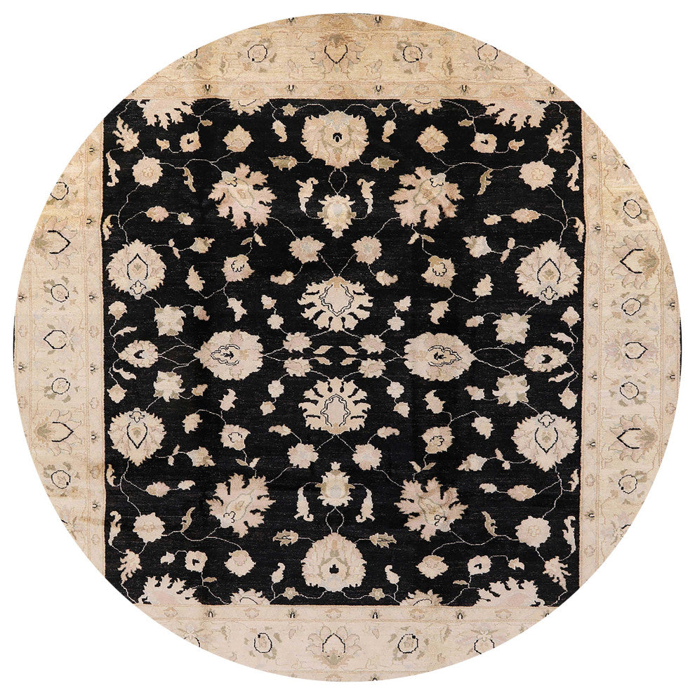 Ahgly Company Indoor Round Mid-Century Modern Area Rugs, 4' Round