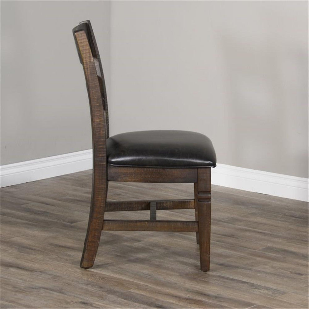 Sunny Designs 18" Homestead Ladderback Chair in Tobacco Leaf (Set of 2)