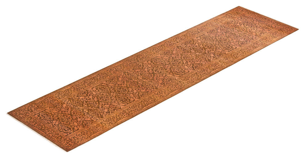 Mogul, One-of-a-Kind Hand-Knotted Area Rug Yellow, 2'7"x13'9"