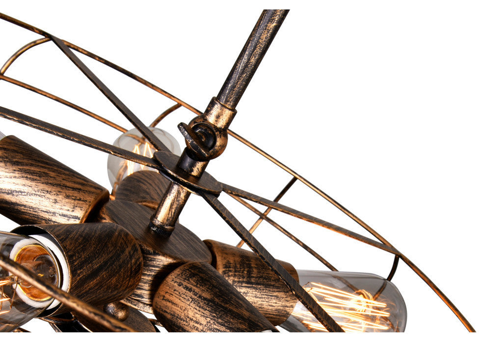 Pamela 5 Light Flush Mount With Antique Copper Finish